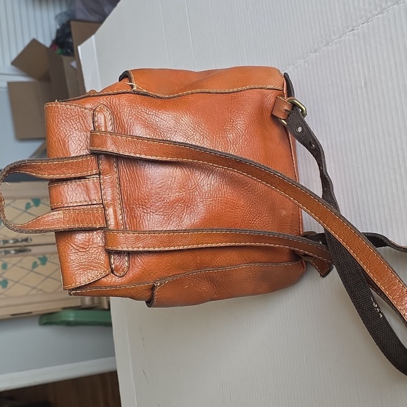 Patricia Nash Brown Leather Backpack Shoulder Bag - Picture 3 of 12